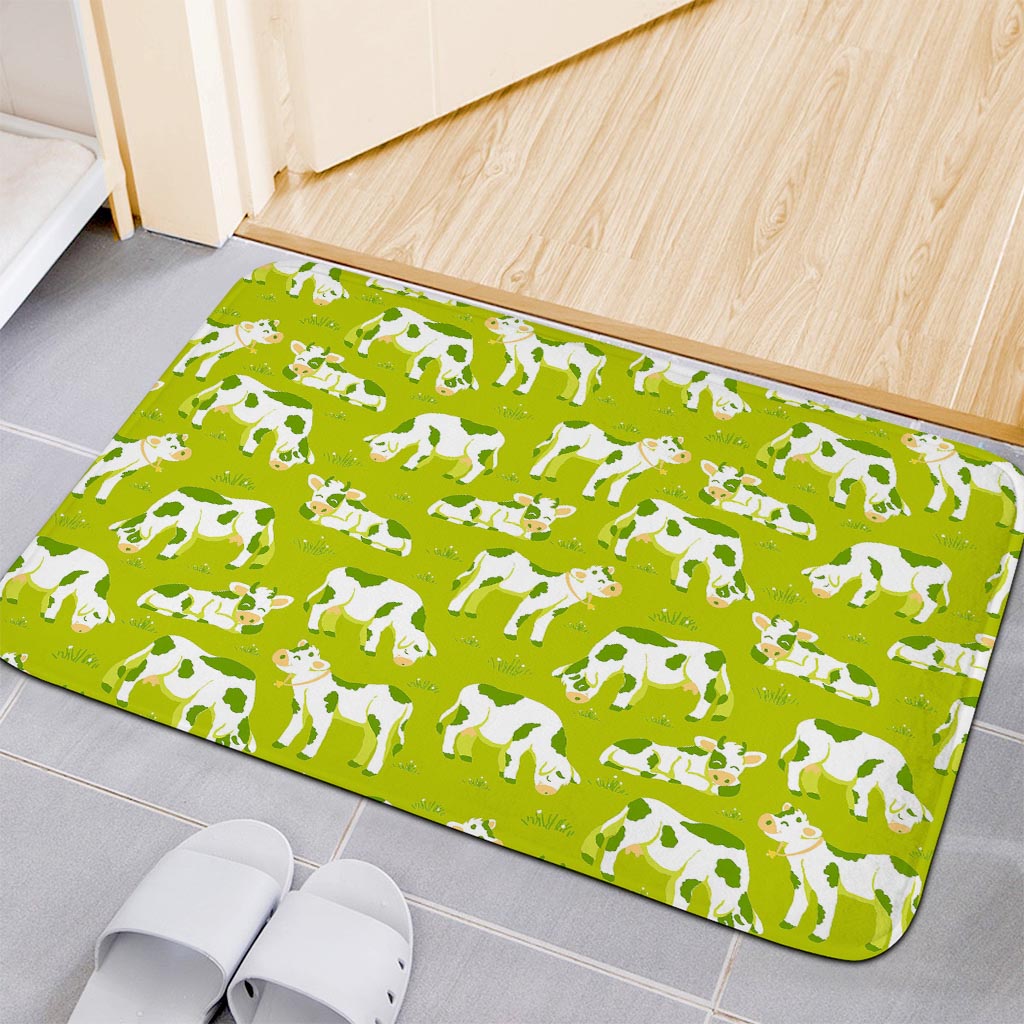 Cute Smiley Cow Pattern Print Indoor Door Mat