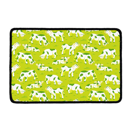 Cute Smiley Cow Pattern Print Kitchen Mat