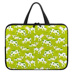 Cute Smiley Cow Pattern Print Laptop Sleeve With Handle
