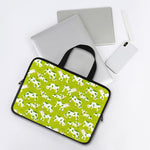 Cute Smiley Cow Pattern Print Laptop Sleeve With Handle