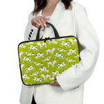 Cute Smiley Cow Pattern Print Laptop Sleeve With Handle
