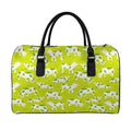 Cute Smiley Cow Pattern Print Leather Duffel Bag