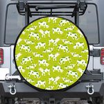 Cute Smiley Cow Pattern Print Leather Spare Tire Cover