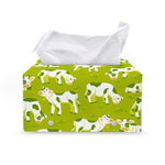 Cute Smiley Cow Pattern Print Leather Tissue Box Cover