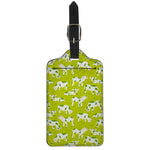 Cute Smiley Cow Pattern Print Luggage Tag