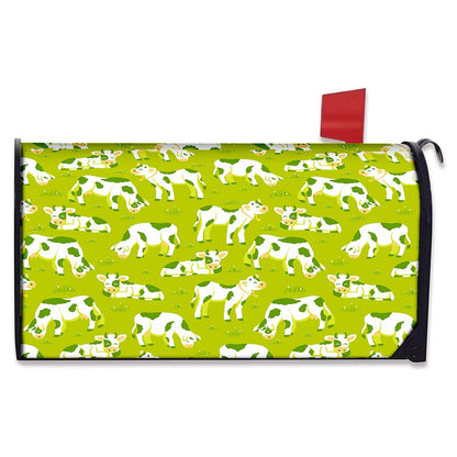 Cute Smiley Cow Pattern Print Mailbox Cover