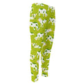 Cute Smiley Cow Pattern Print Men's Compression Pants