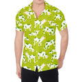 Cute Smiley Cow Pattern Print Men's Shirt