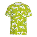 Cute Smiley Cow Pattern Print Men's Athletic T-Shirt