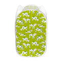 Cute Smiley Cow Pattern Print Mesh Laundry Hamper