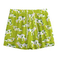 Cute Smiley Cow Pattern Print Mesh Shorts