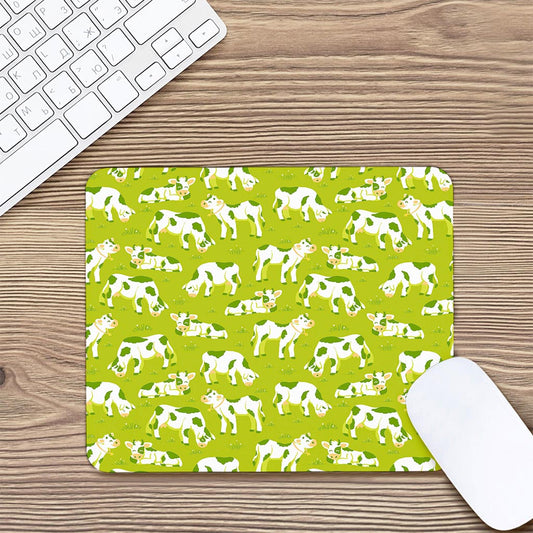 Cute Smiley Cow Pattern Print Mouse Pad