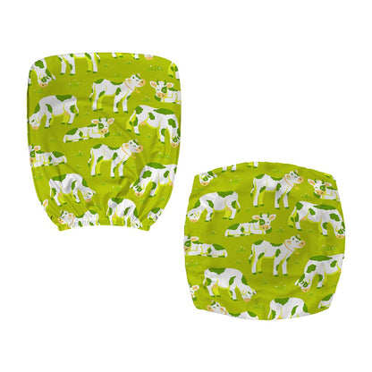 Cute Smiley Cow Pattern Print Office Chair Cover