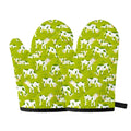 Cute Smiley Cow Pattern Print Oven Mitts