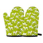 Cute Smiley Cow Pattern Print Oven Mitts