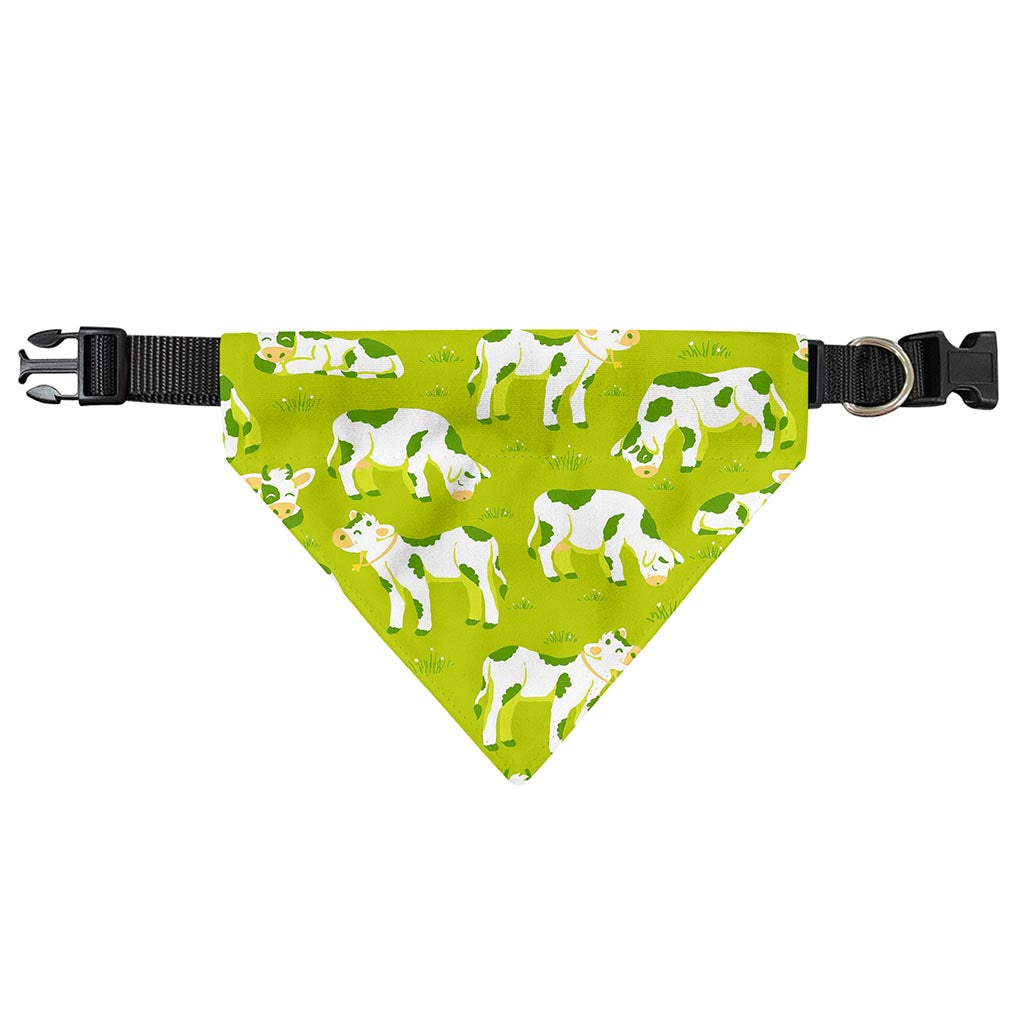 Cute Smiley Cow Pattern Print Over The Collar Dog Bandana