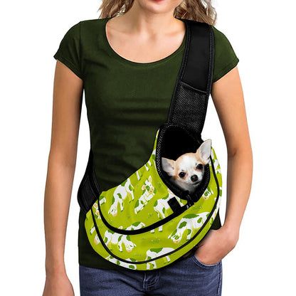 Cute Smiley Cow Pattern Print Pet Sling Carrier