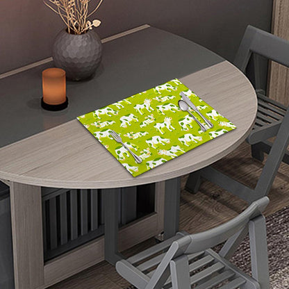 Cute Smiley Cow Pattern Print Placemat