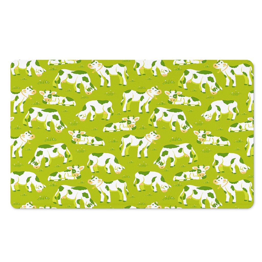 Cute Smiley Cow Pattern Print Polyester Doormat