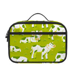 Cute Smiley Cow Pattern Print Portable Lunch Bag