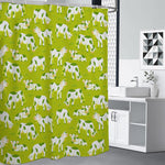 Cute Smiley Cow Pattern Print Premium Shower Curtain