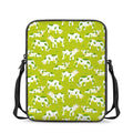 Cute Smiley Cow Pattern Print Rectangular Crossbody Bag
