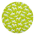 Cute Smiley Cow Pattern Print Round Blanket