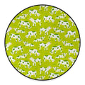 Cute Smiley Cow Pattern Print Round Floor Mat