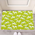 Cute Smiley Cow Pattern Print Rubber Doormat