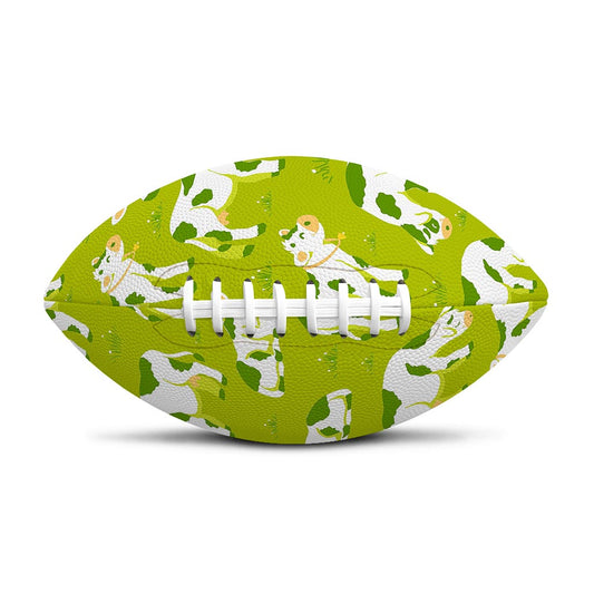 Cute Smiley Cow Pattern Print Rugby Ball