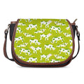 Cute Smiley Cow Pattern Print Saddle Bag