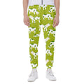 Cute Smiley Cow Pattern Print Joggers