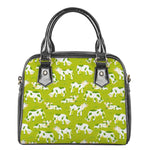 Cute Smiley Cow Pattern Print Shoulder Handbag