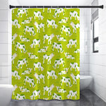 Cute Smiley Cow Pattern Print Shower Curtain