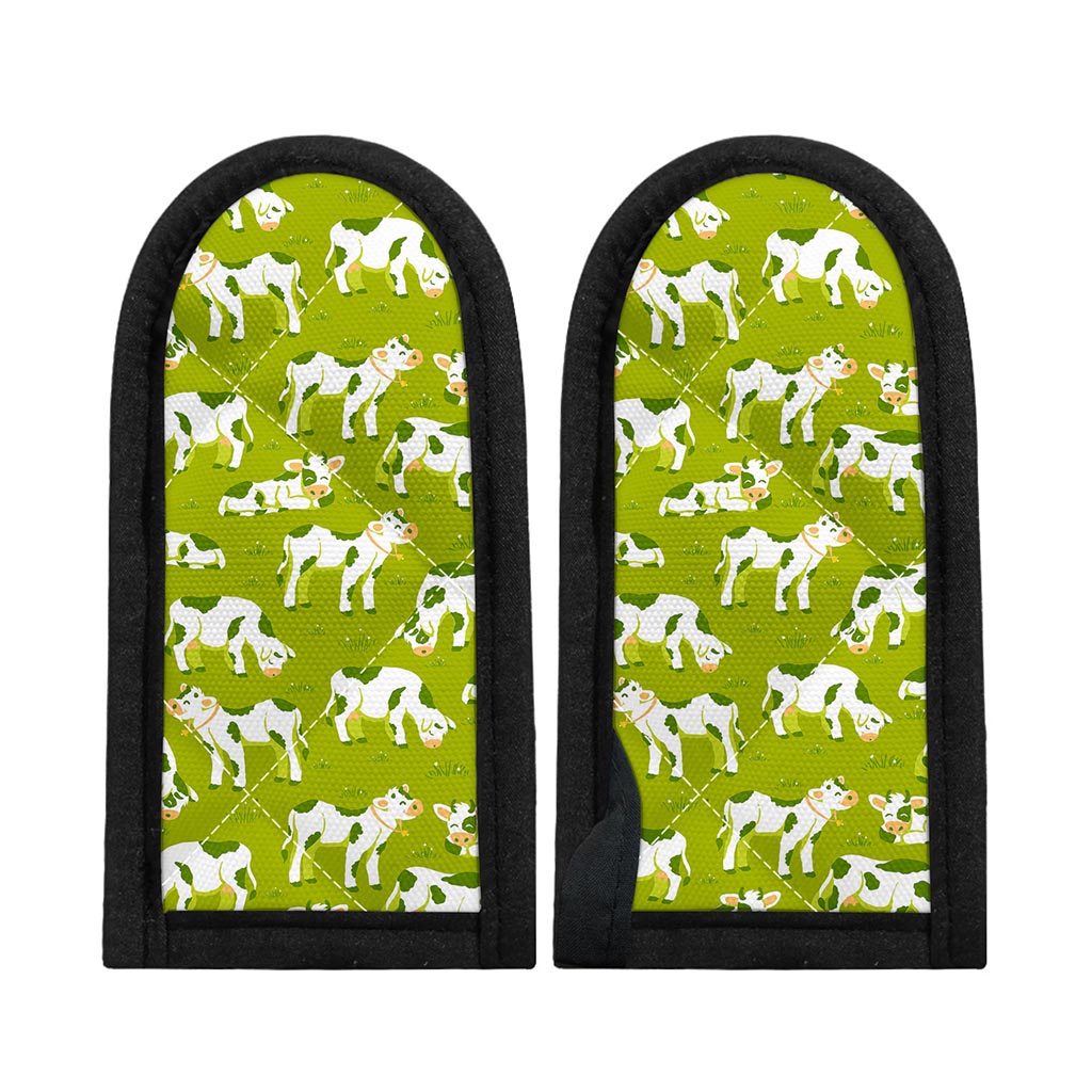 Cute Smiley Cow Pattern Print Skillet Handle Cover