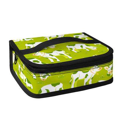 Cute Smiley Cow Pattern Print Small Lunch Bag