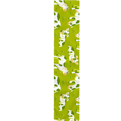 Cute Smiley Cow Pattern Print Table Runner