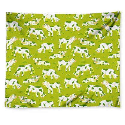 Cute Smiley Cow Pattern Print Tapestry
