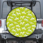 Cute Smiley Cow Pattern Print Tire Cover