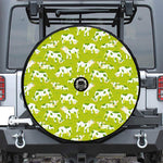 Cute Smiley Cow Pattern Print Tire Cover With Camera Hole