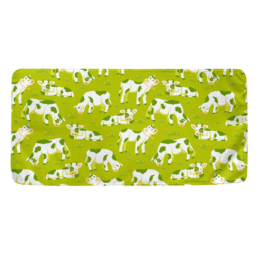 Cute Smiley Cow Pattern Print Towel