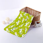 Cute Smiley Cow Pattern Print Towel