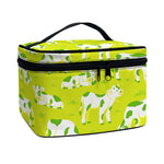 Cute Smiley Cow Pattern Print Travel Makeup Bag