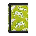 Cute Smiley Cow Pattern Print Trifold Wallet