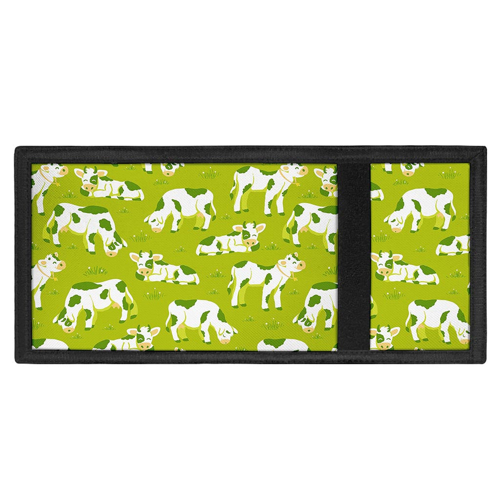 Cute Smiley Cow Pattern Print Trifold Wallet