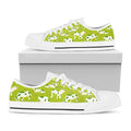 Cute Smiley Cow Pattern Print White Low Top Sneakers
