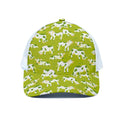 Cute Smiley Cow Pattern Print White Mesh Trucker Hat