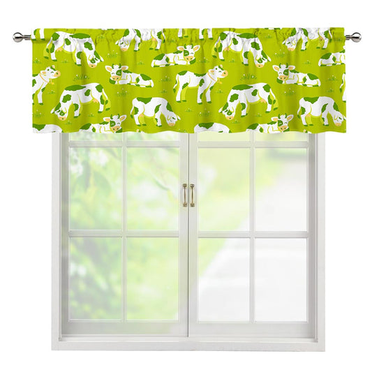 Cute Smiley Cow Pattern Print Window Valance