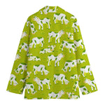 Cute Smiley Cow Pattern Print Women's Blazer