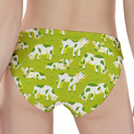 Cute Smiley Cow Pattern Print Women's Panties